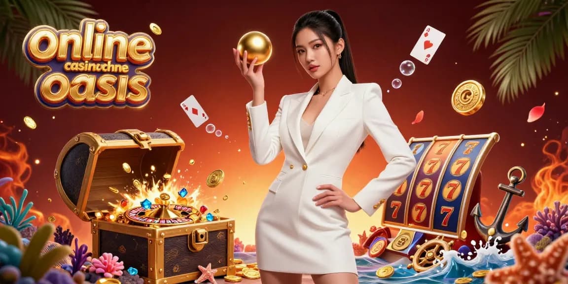 Engage in a thrilling gaming experience at an online casino ohne oasis with vibrant slot elements, dynamic visuals, and luxurious ambiance.