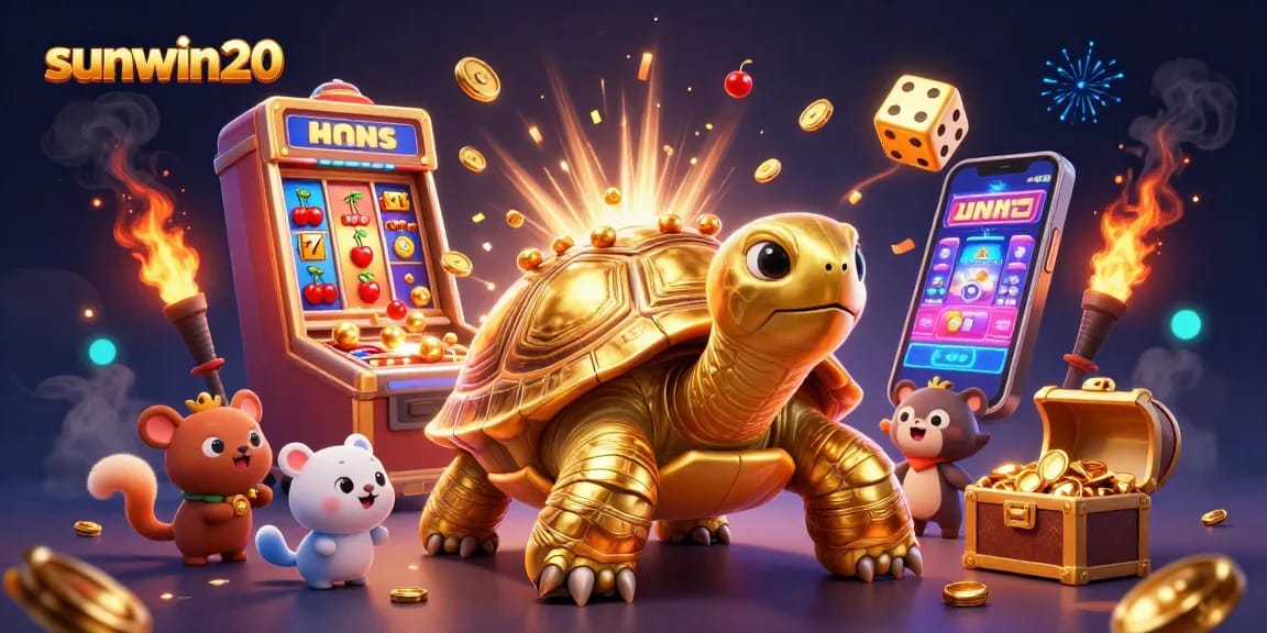 Experience thrills with sunwin20 at a vibrant golden casino scene bursting with excitement and rewards.