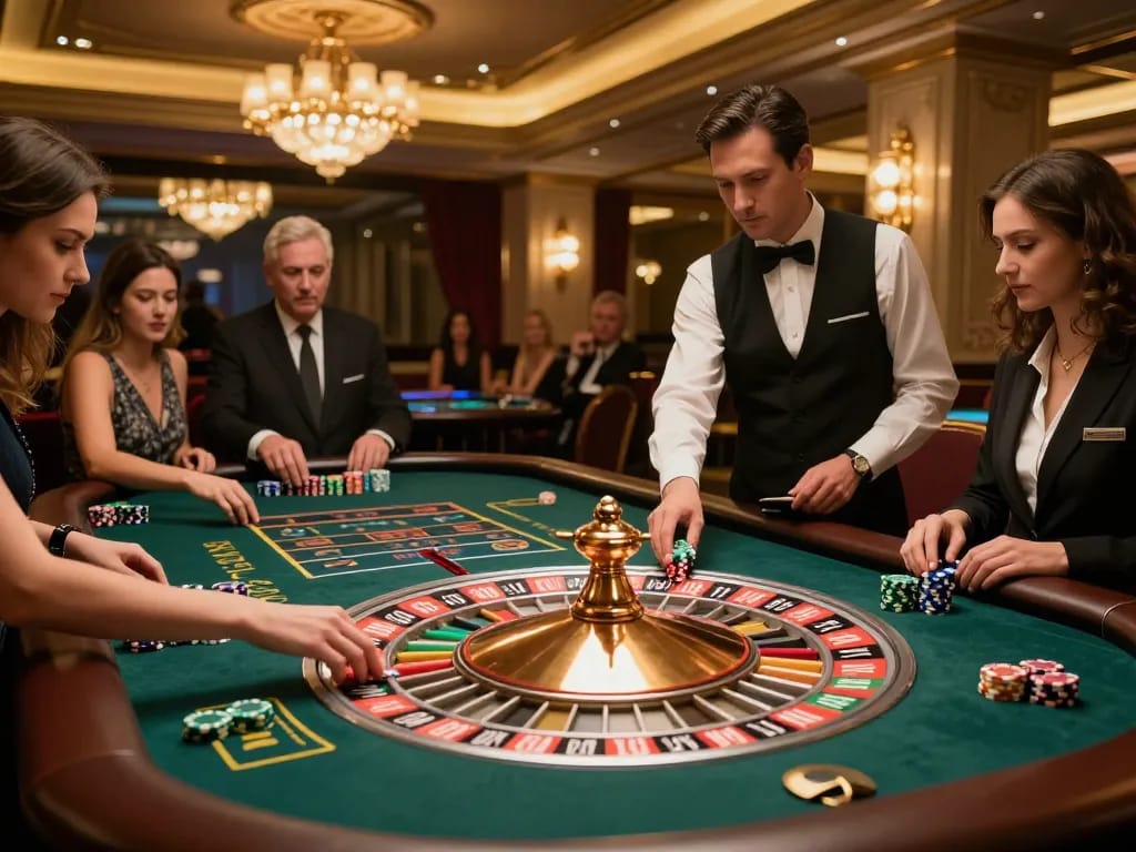 Players engage in thrilling roulette gameplay at TG88 casino, showcasing high-energy betting actions.