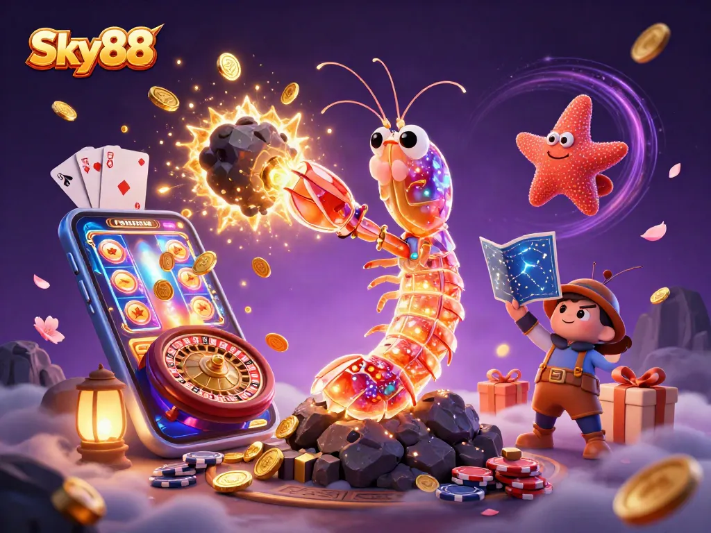 Sky88 unleashes thrilling wins with a galactic samurai and vibrant casino elements.