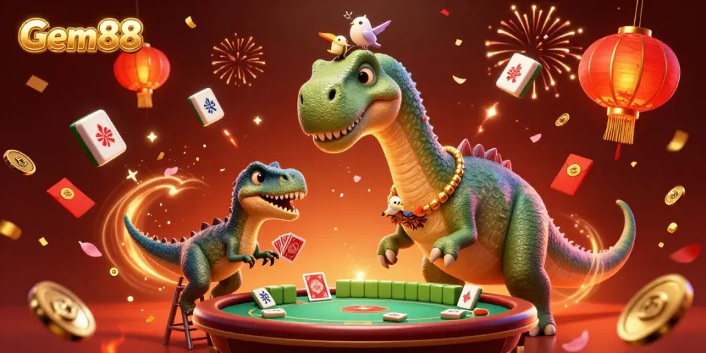 Experience the excitement of Gem88 with a vivid scene featuring vibrant casino elements.