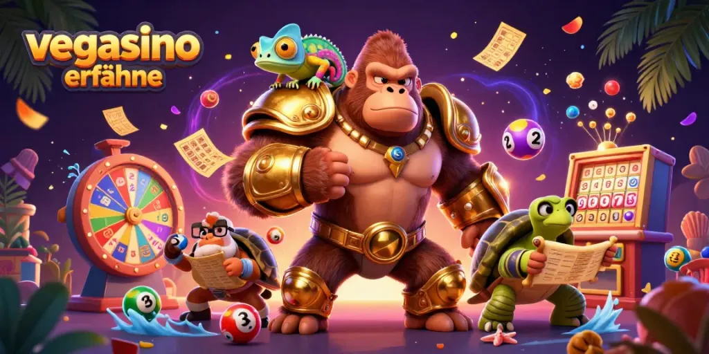 Join the action at Vegasino erfahrungen casino with the gorilla king, chameleon spy, and wise tortoise!