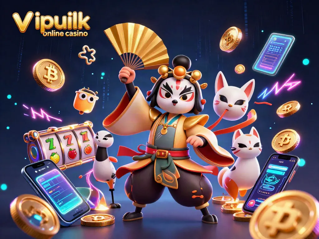 Win big at vipluck online casino with captivating characters and vibrant casino imagery