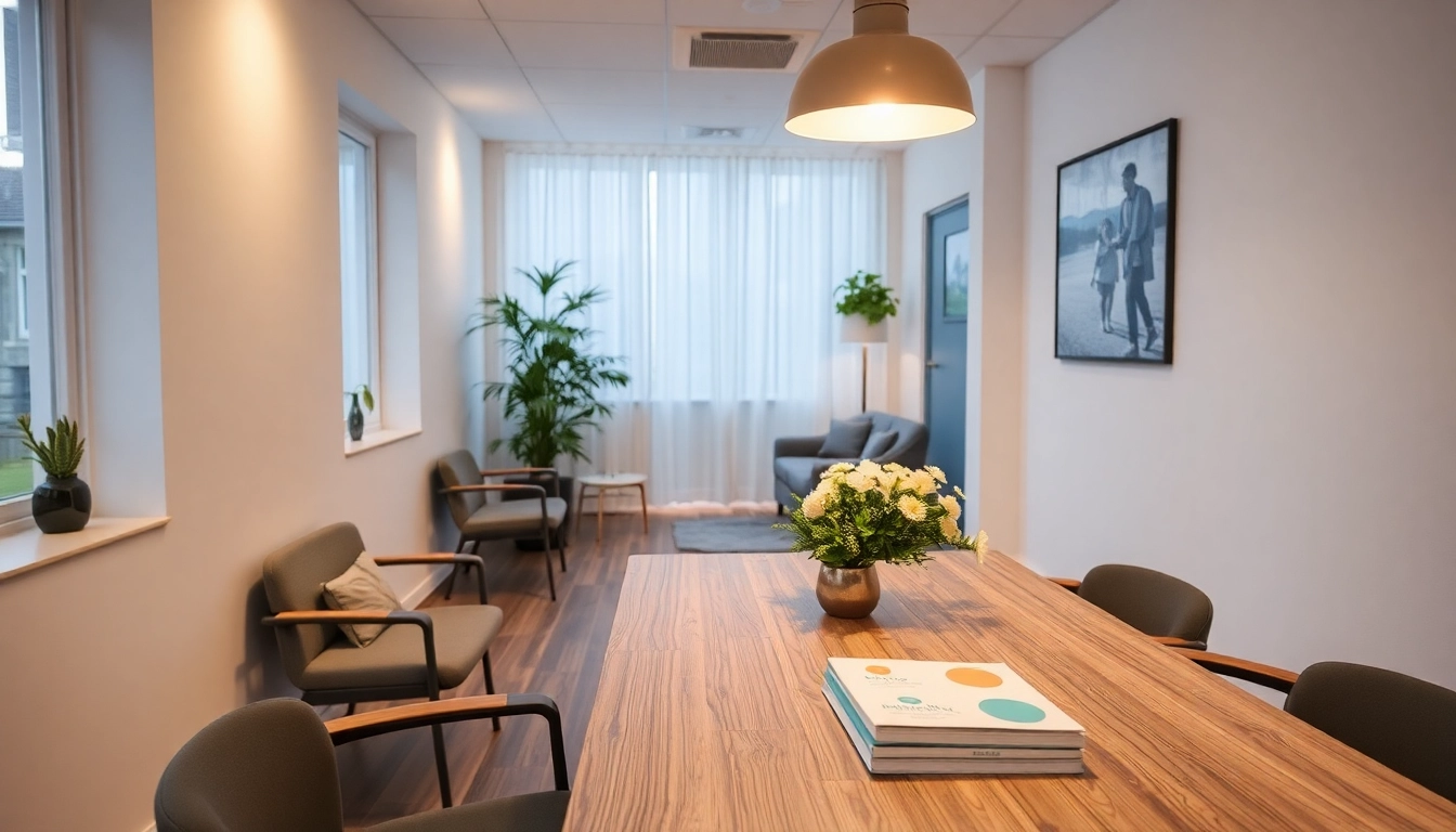 Professionelle Pflegeberatung Köln: Eine helle Beratungsstelle mit modernen Möbeln und einem einladenden Ambiente.