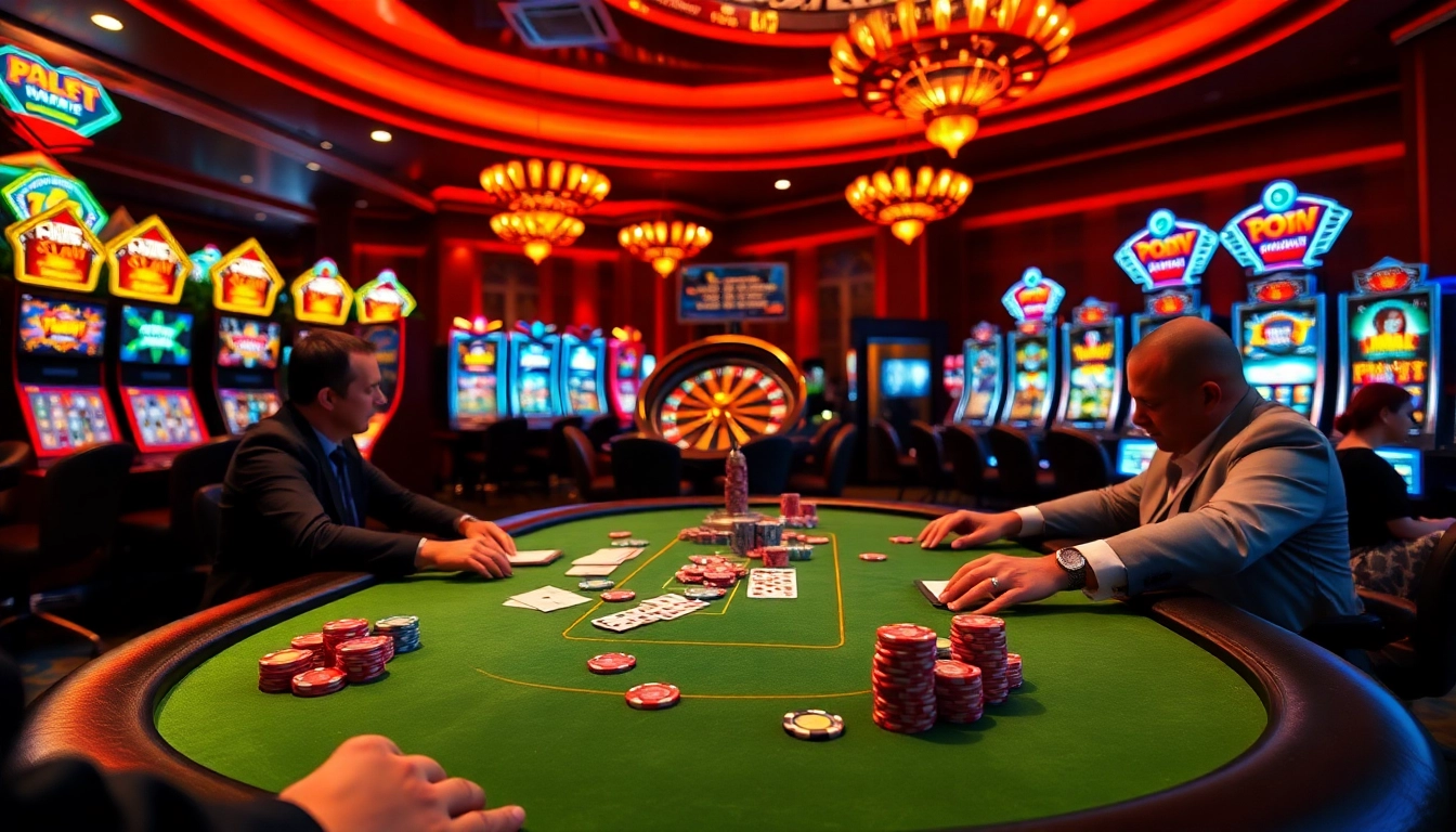 Experience the thrill of winning at BDTK1 with a vibrant poker game scene filled with strategy and excitement.